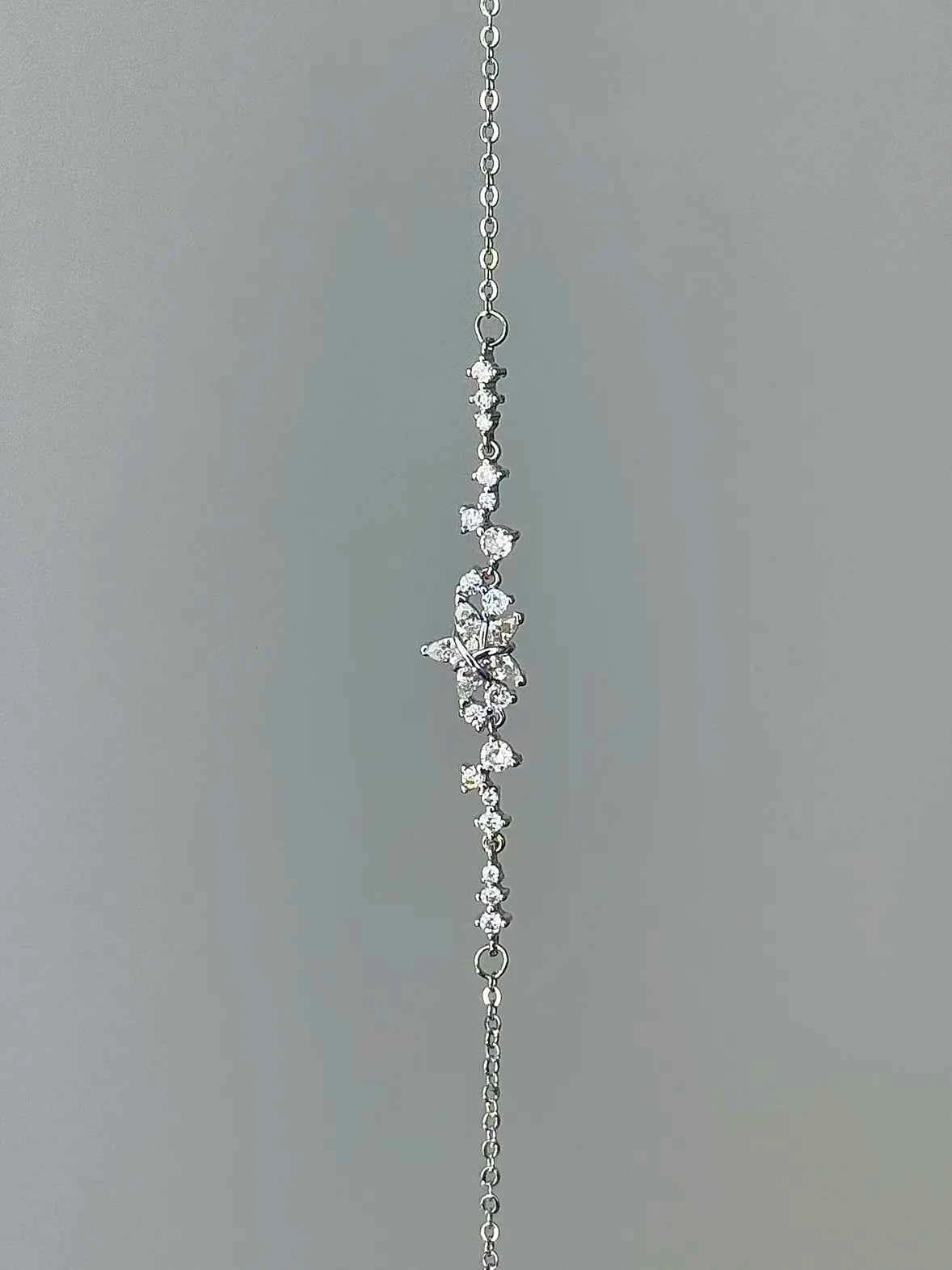 "Galactic Fragments" Fully Diamond-Studded Star Bracelet in 925 Sterling Silver - Chic, Refined, and Unique