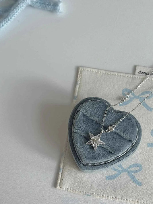 "Wishing Star" Sparkling Star 925 Sterling Silver Necklace - Sweet, Elegant, and Unique