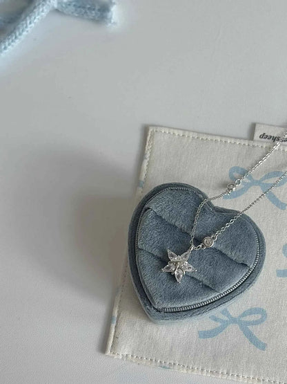 "Wishing Star" Sparkling Star 925 Sterling Silver Necklace - Sweet, Elegant, and Unique