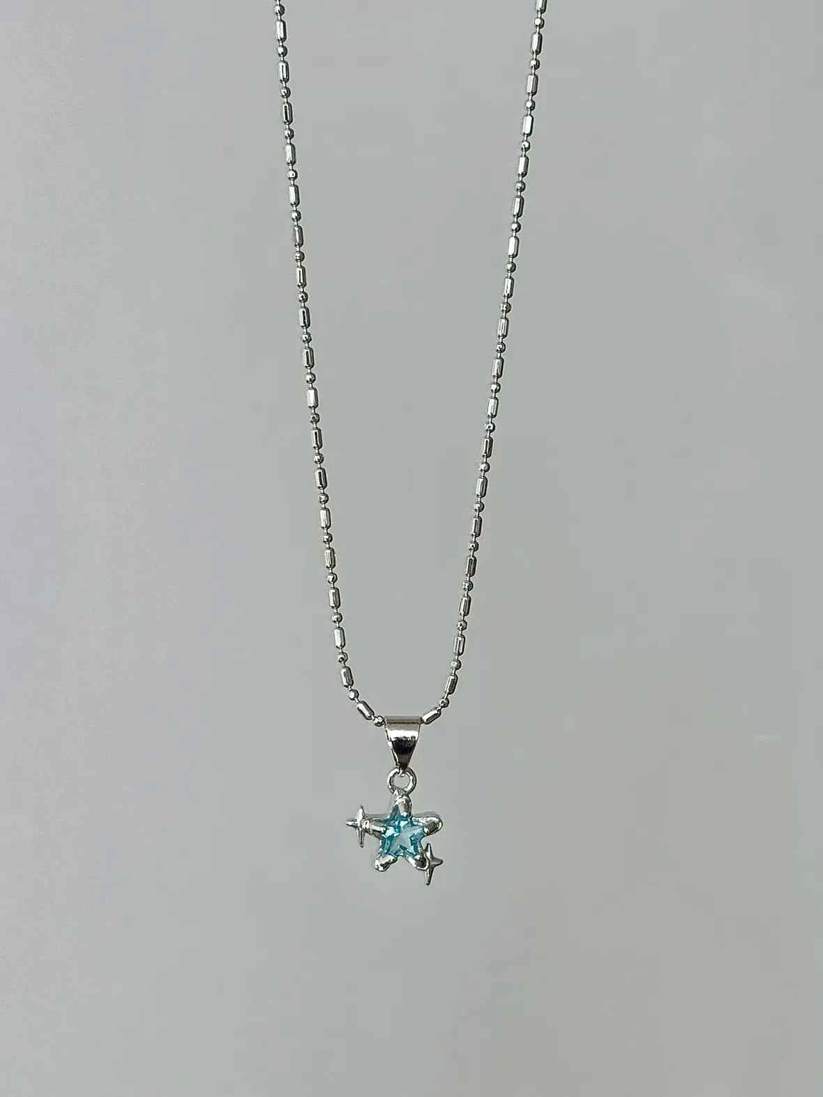 "Starry Fragments" Blue Star Necklace - Delicate, Cool Chic, and Unique Design