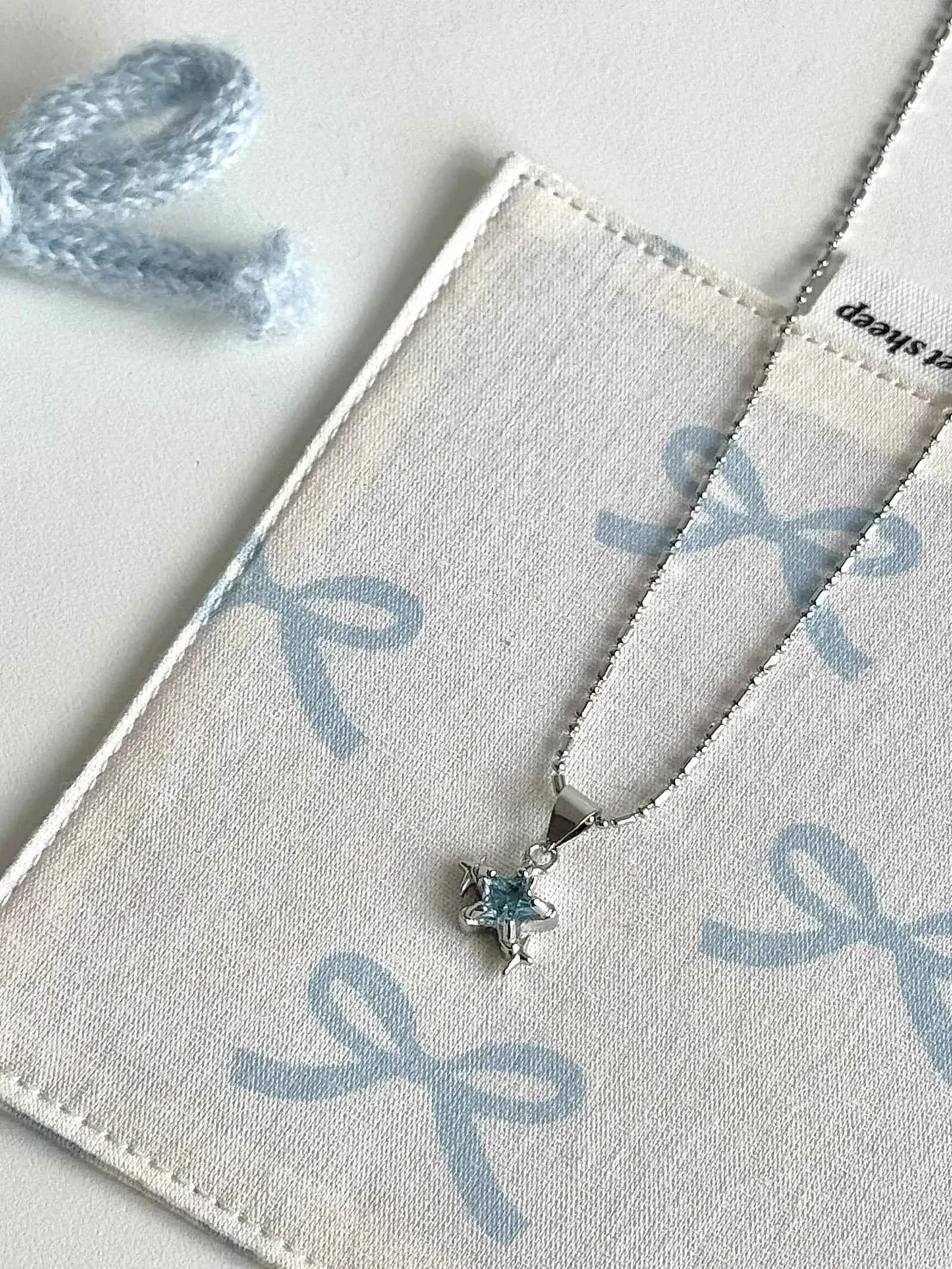 "Starry Fragments" Blue Star Necklace - Delicate, Cool Chic, and Unique Design