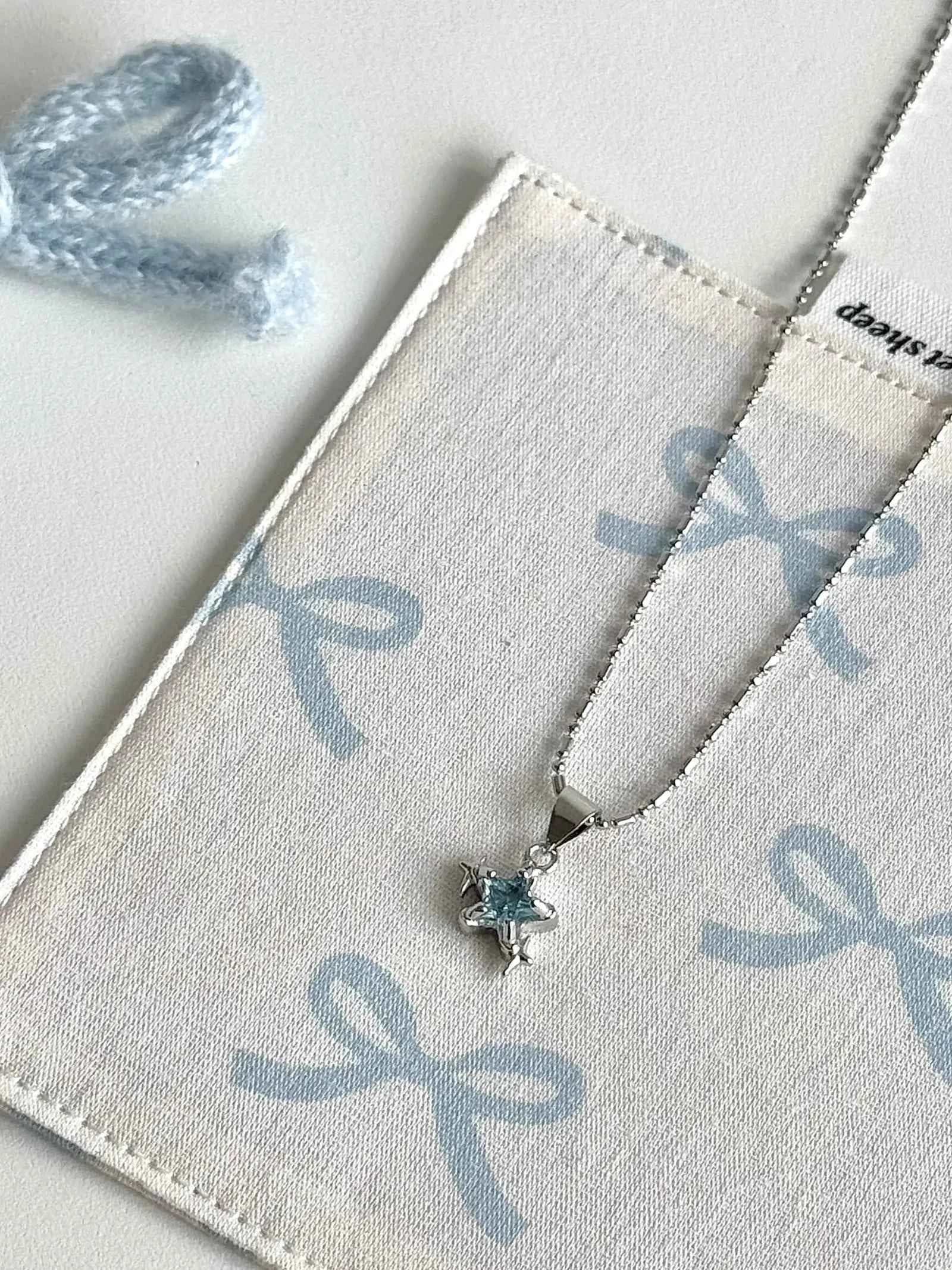 "Starry Fragments" Blue Star Necklace - Delicate, Cool Chic, and Unique Design