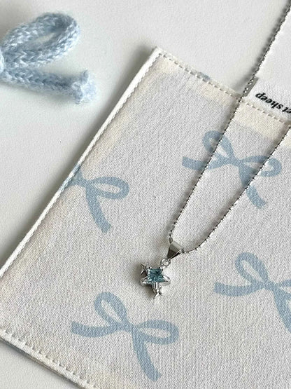 "Starry Fragments" Blue Star Necklace - Delicate, Cool Chic, and Unique Design