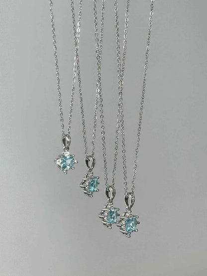 "Blue Starlight Droplet" Star Necklace - Delicate, Elegant, and Cool Chic