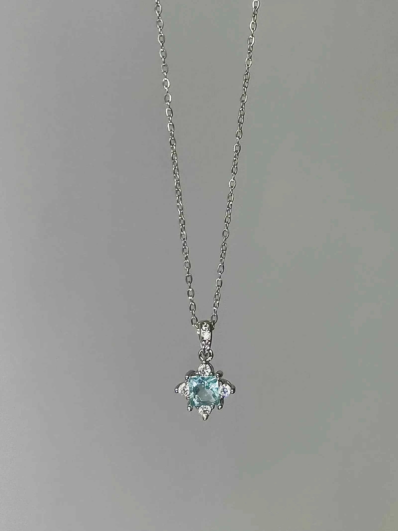 "Blue Starlight Droplet" Star Necklace - Delicate, Elegant, and Cool Chic