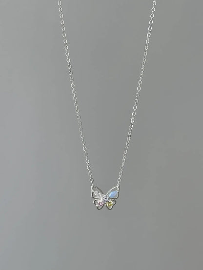 "Charming Butterfly Forest" 925 Sterling Silver Necklace - Sweet, Elegant, and Unique - SNSEASY