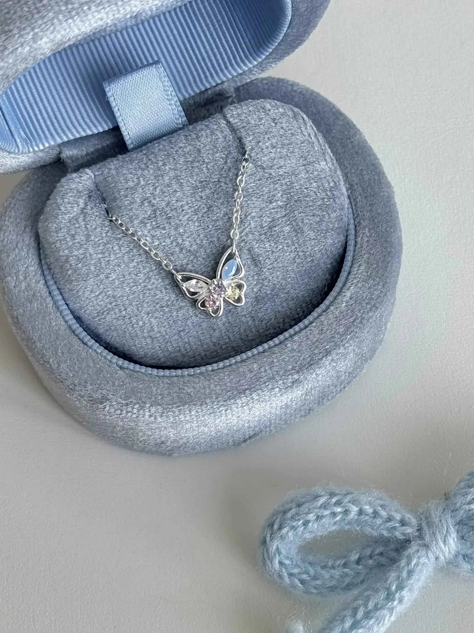 "Charming Butterfly Forest" 925 Sterling Silver Necklace - Sweet, Elegant, and Unique