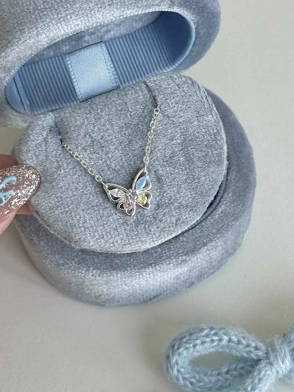 "Charming Butterfly Forest" 925 Sterling Silver Necklace - Sweet, Elegant, and Unique