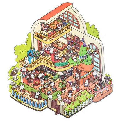 Easter Bunny Series – 3D DIY Miniature Sticker Scenes - 4 Theme Sets: Easter Lawn | Easter Party | Bunny Magic World | Bunny Farm