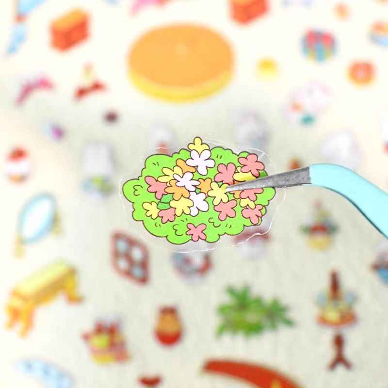 Easter Bunny Series – 3D DIY Miniature Sticker Scenes - 4 Theme Sets: Easter Lawn | Easter Party | Bunny Magic World | Bunny Farm