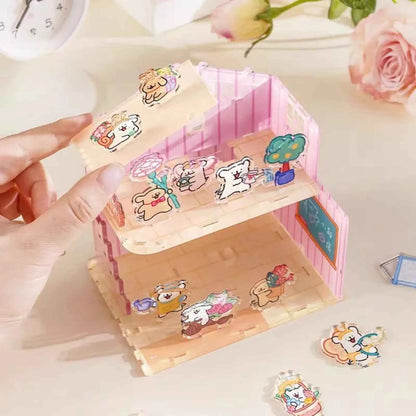 Cute Puppy Garden DIY 3D Acrylic Puzzle (76pcs)