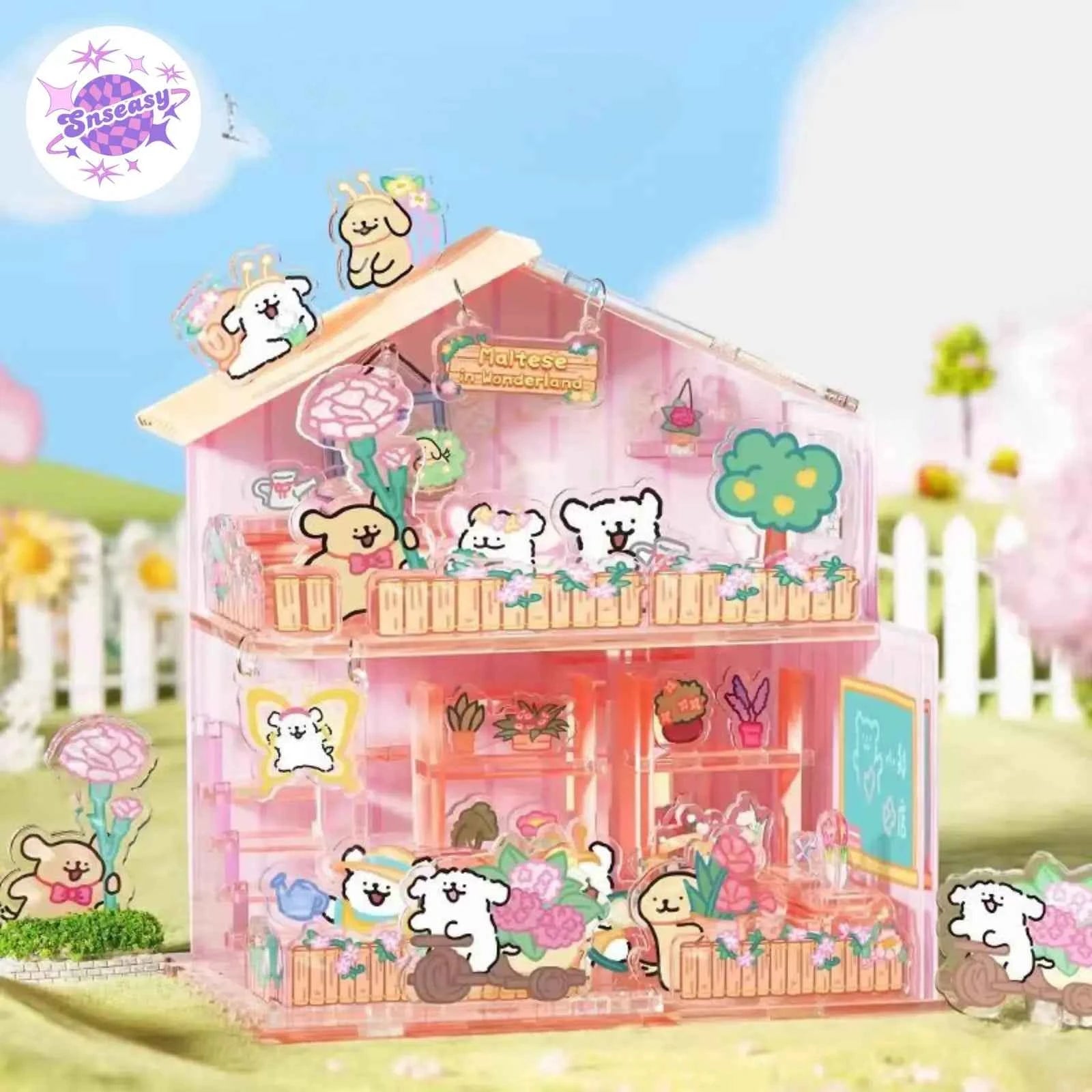 Cute Puppy Garden DIY 3D Acrylic Puzzle (76pcs)
