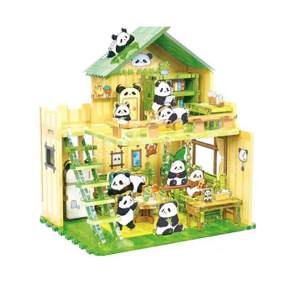 Adorable Panda Apartment DIY 3D Acrylic Puzzle (74pcs)