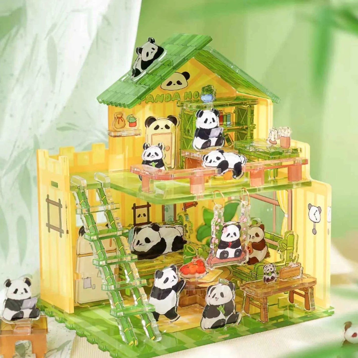 Adorable Panda Apartment DIY 3D Acrylic Puzzle (74pcs)