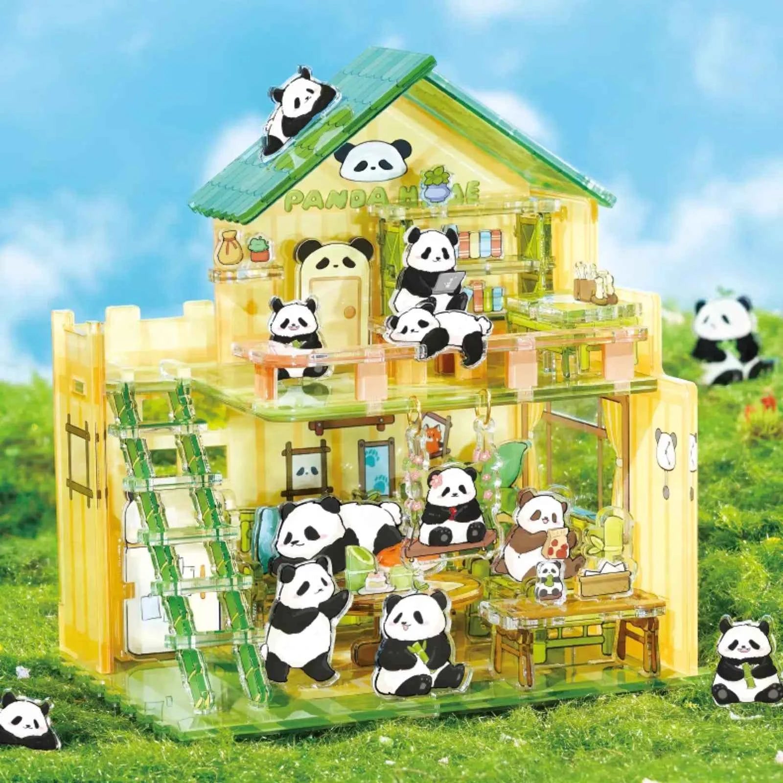 Adorable Panda Apartment DIY 3D Acrylic Puzzle (74pcs)