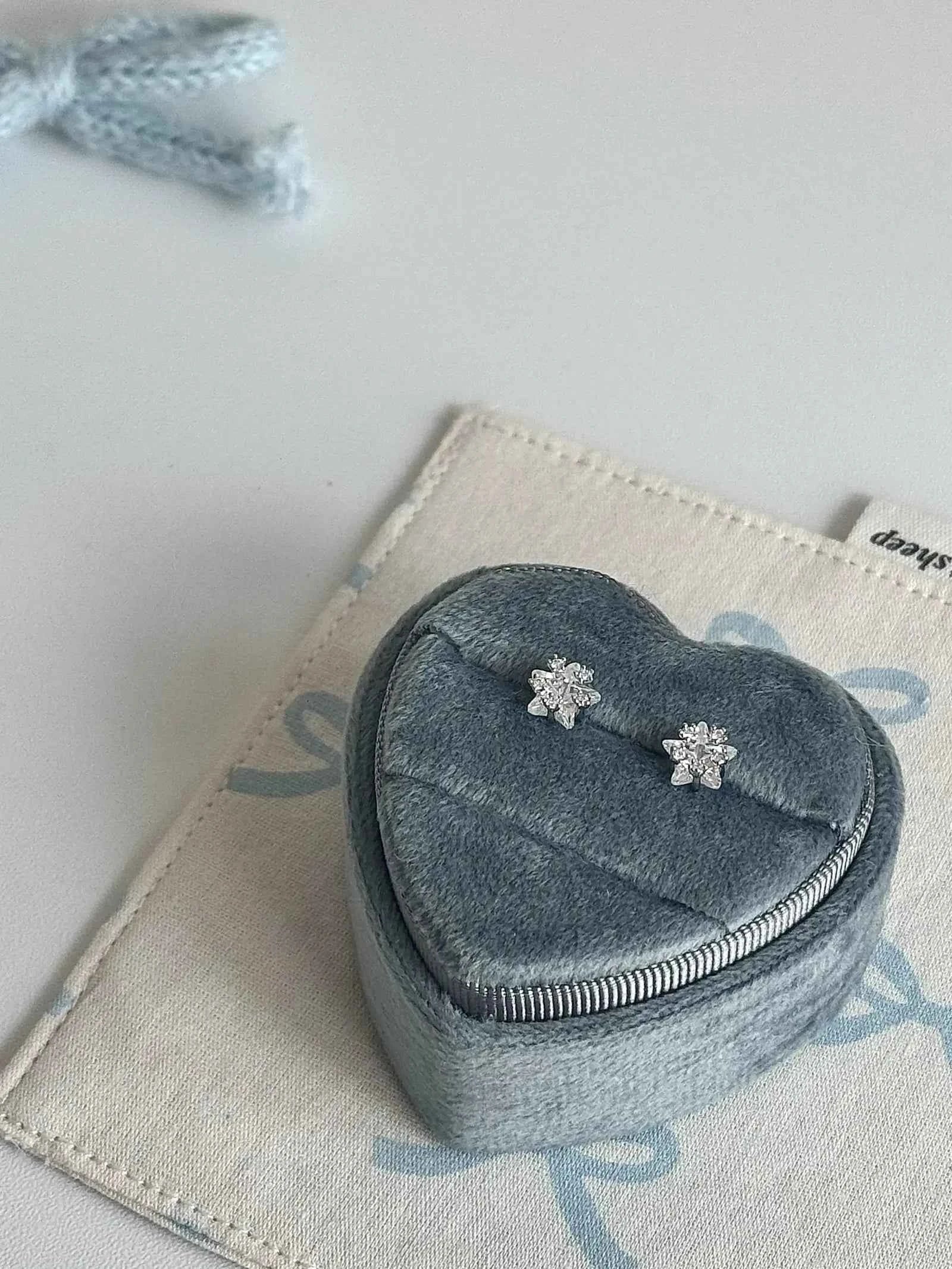 "Starry Sky" Sparkling Star Zircon Stud and Helix Earrings - Delicate, Sweet, and Chic
