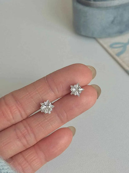 "Starry Sky" Sparkling Star Zircon Stud and Helix Earrings - Delicate, Sweet, and Chic