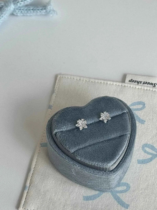 "Starry Sky" Sparkling Star Zircon Stud and Helix Earrings - Delicate, Sweet, and Chic