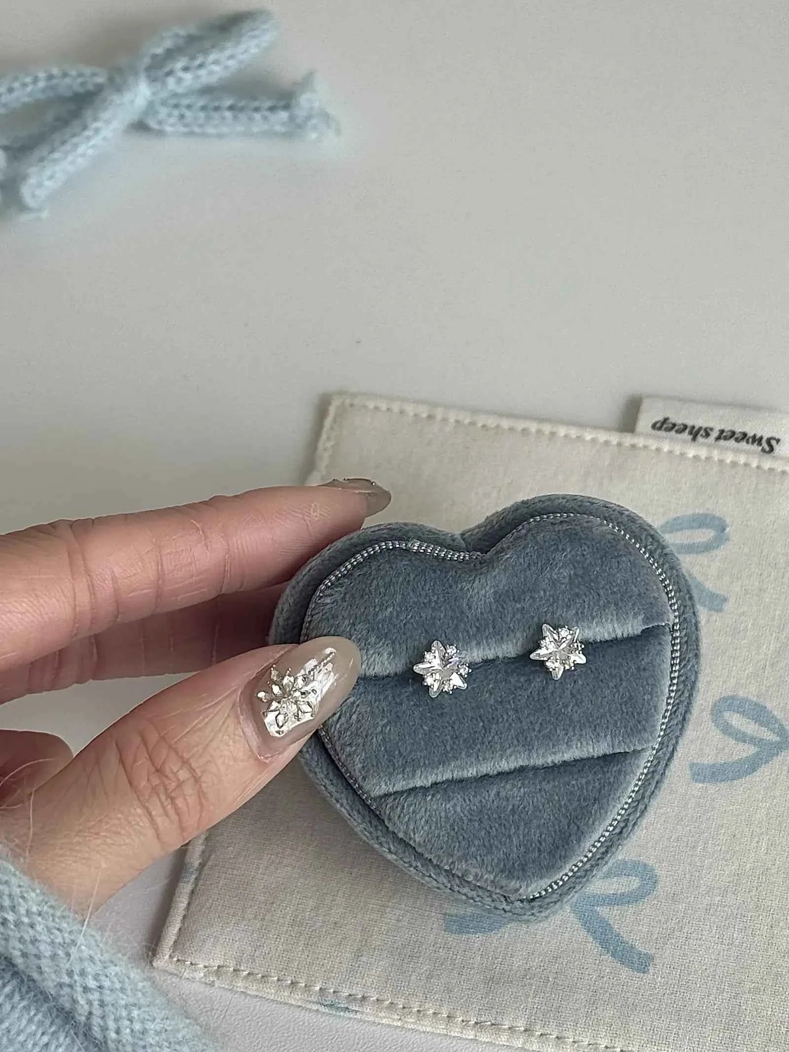 "Starry Sky" Sparkling Star Zircon Stud and Helix Earrings - Delicate, Sweet, and Chic