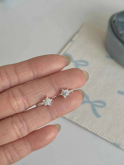"Shooting Star Whisper" 925 Sterling Silver Earrings - Sparkling, Unique, and Perfect Gift for Best Friends