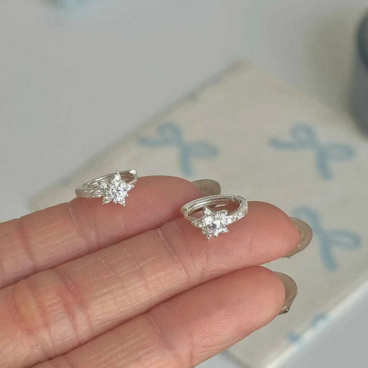 "Shooting Star Whisper" 925 Sterling Silver Earrings - Sparkling, Unique, and Perfect Gift for Best Friends