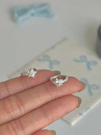 "Shooting Star Whisper" 925 Sterling Silver Earrings - Sparkling, Unique, and Perfect Gift for Best Friends