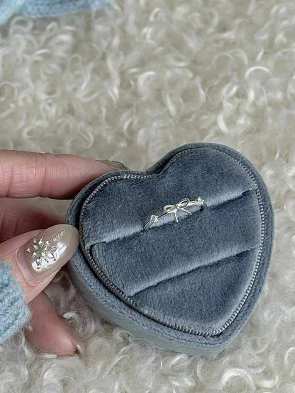 "Charming Bow Gift" 925 Sterling Silver Ring - Sweet, Elegant, and Unique
