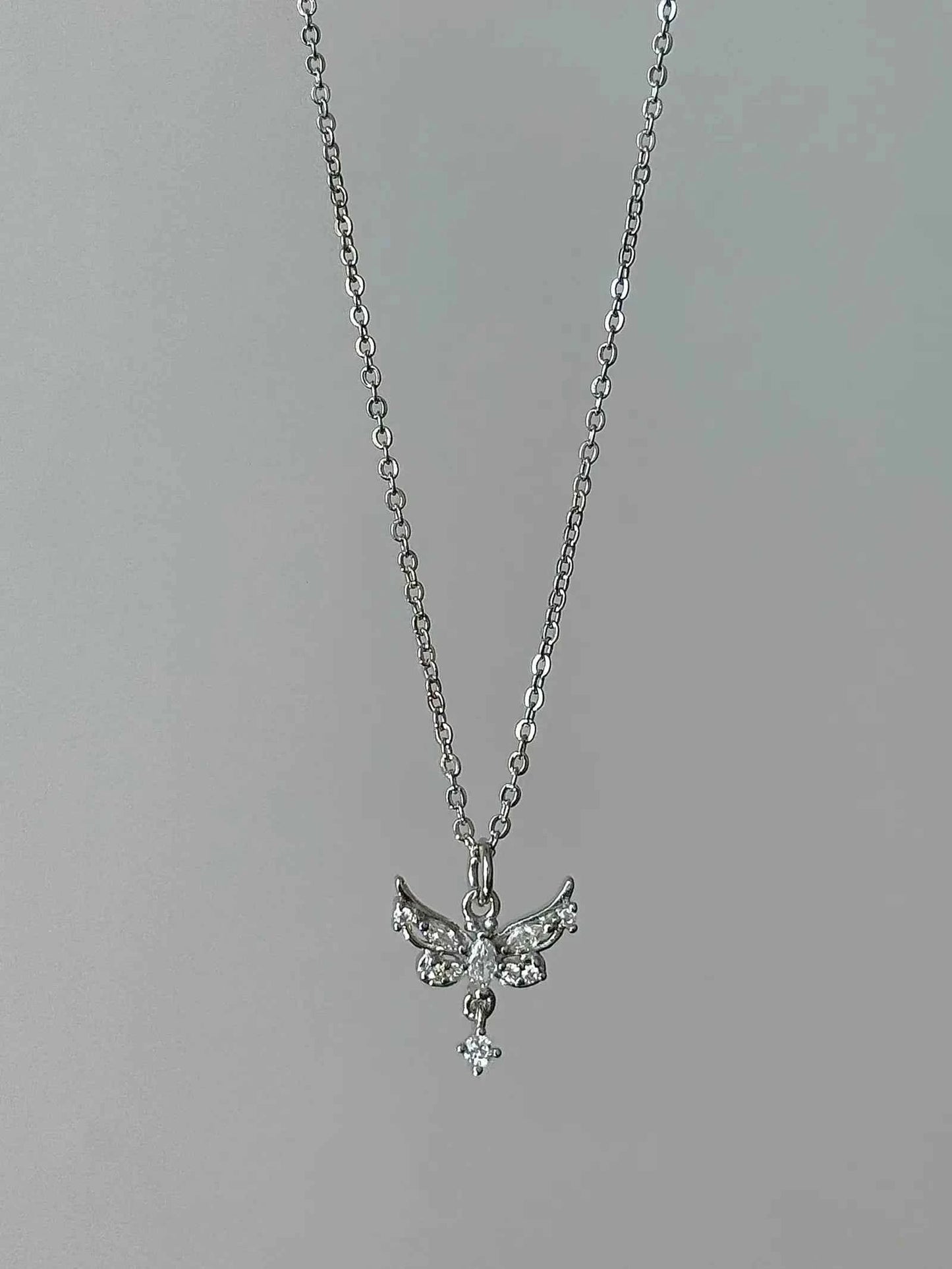 "Angel Wings in Flight" 925 Sterling Silver Butterfly Wing Necklace - Delicate, Luxurious, and Sweet