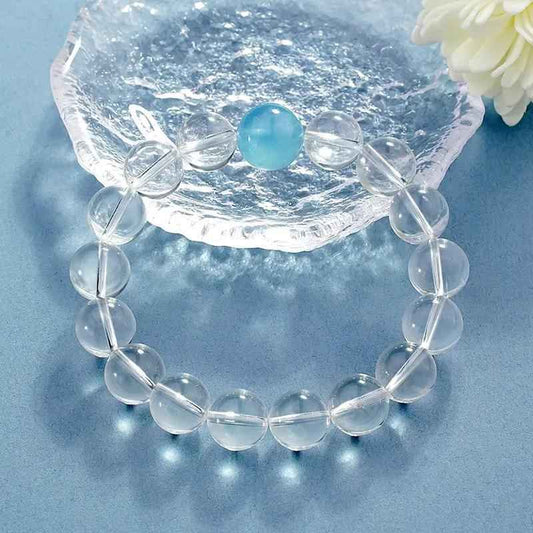 Clear Quartz Crystal Bracelet – 8mm & 10mm Natural Gemstones for Clarity, Amplification & Healing