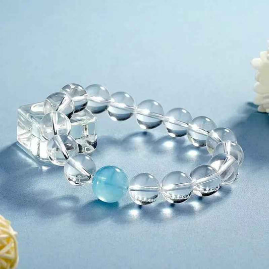 Clear Quartz Crystal Bracelet – 8mm & 10mm Natural Gemstones for Clarity, Amplification & Healing