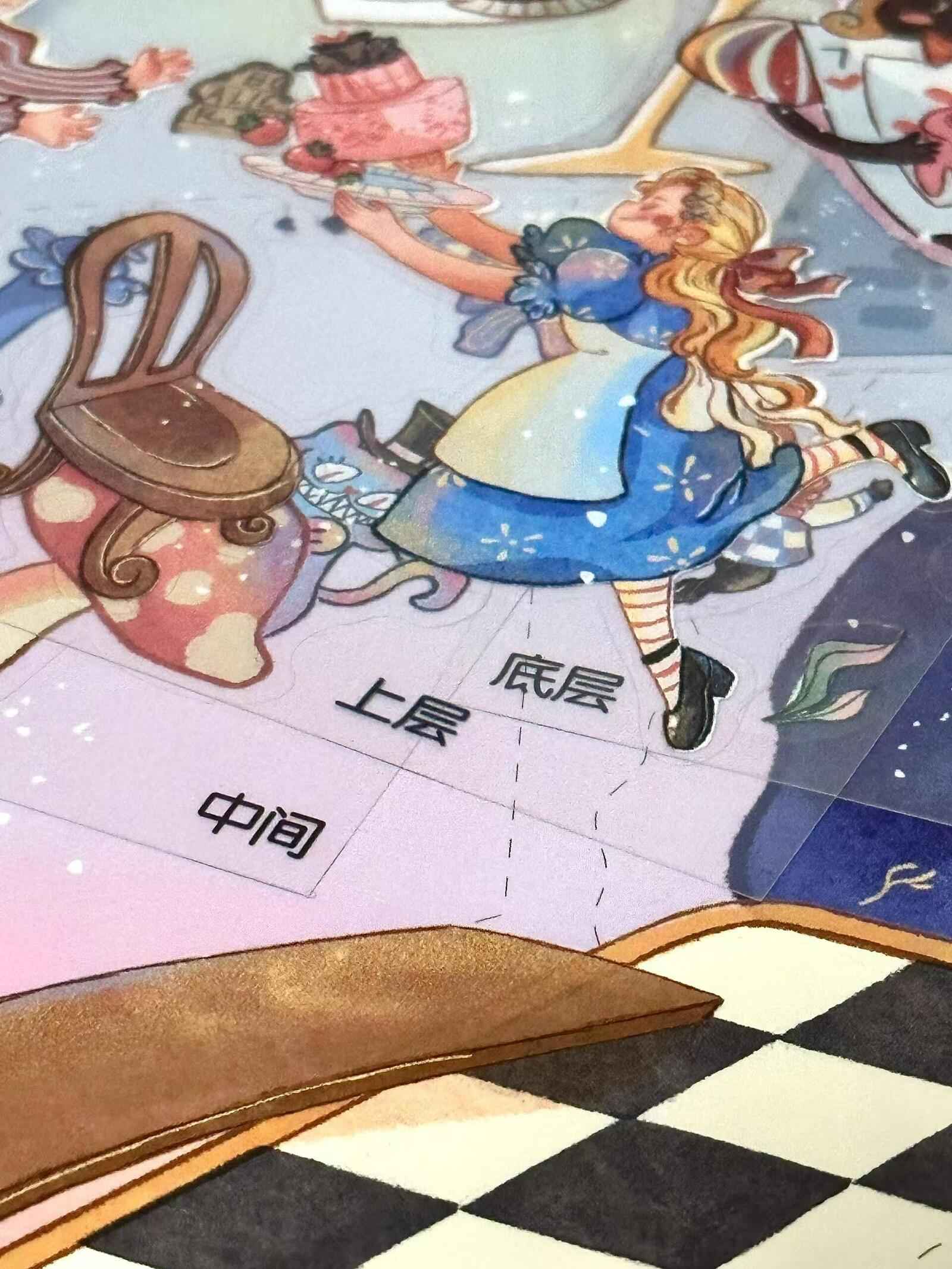 Vintage Cute Series – 3D Miniature Sticker Scenes - 2 Theme Sets: Alice's Dream | Cat Paradise