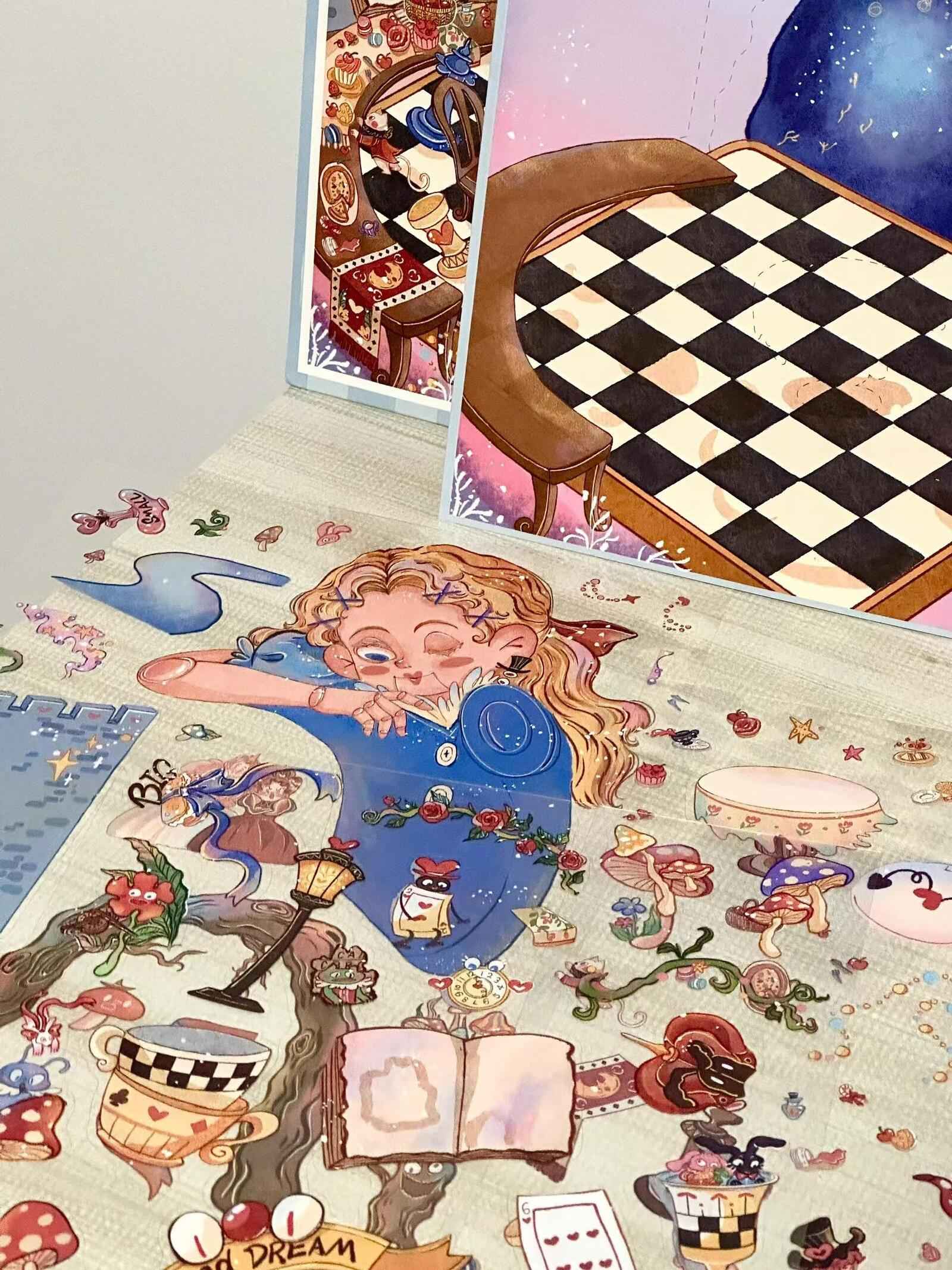 Vintage Cute Series – 3D Miniature Sticker Scenes - 2 Theme Sets: Alice's Dream | Cat Paradise