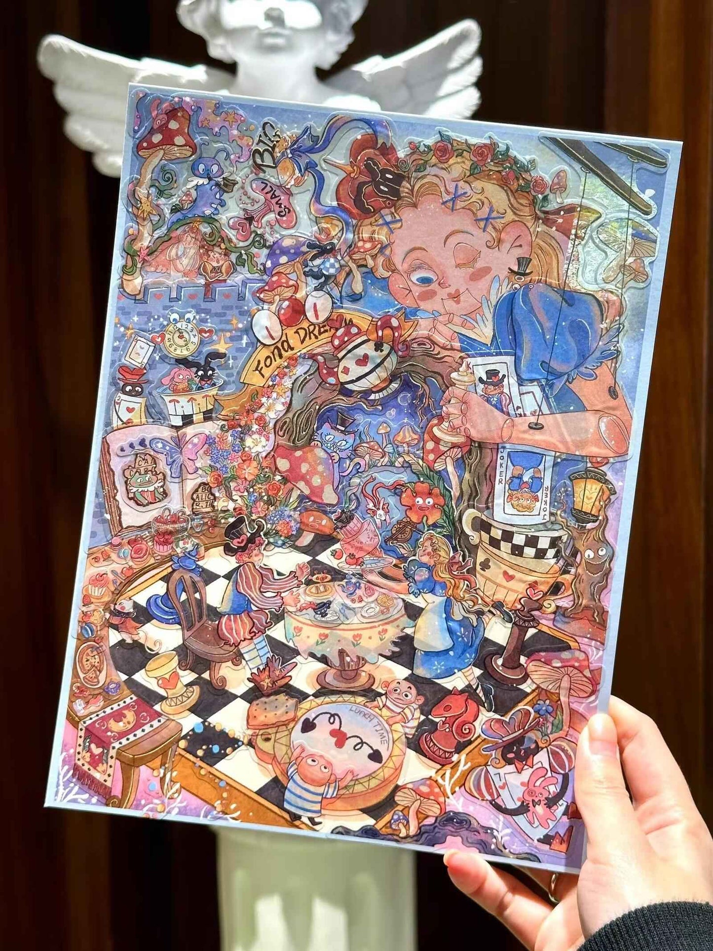 Vintage Cute Series – 3D Miniature Sticker Scenes - 2 Theme Sets: Alice's Dream | Cat Paradise