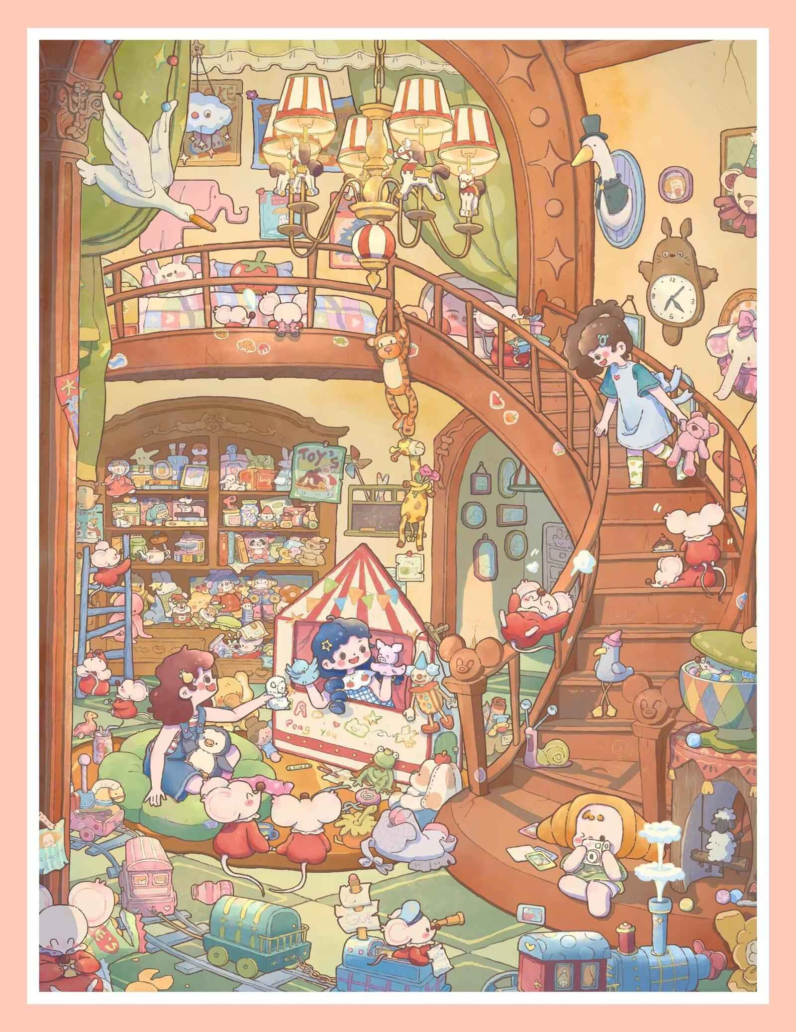 Plus I Love My Home – 3D Miniature Sticker Scenes - 2 Theme Sets: Daydreamer | Toy World