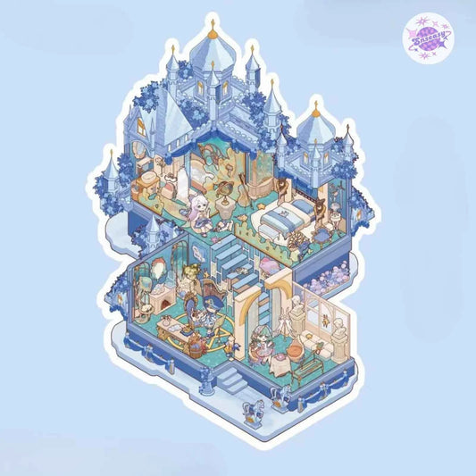 Plus My Leisure Time 2.0 – 3D Miniature Sticker Scenes - 4 Theme Sets: Ocean World | Pet Home | Nature Hiking | Steampunk