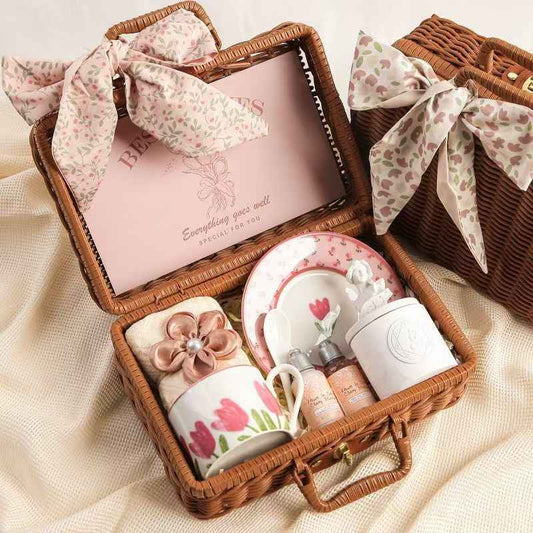 Elegant Heartwarming Gift Basket | Perfect Gift for Her | Birthday & Mother's Day Gift | Cherish Every Moment