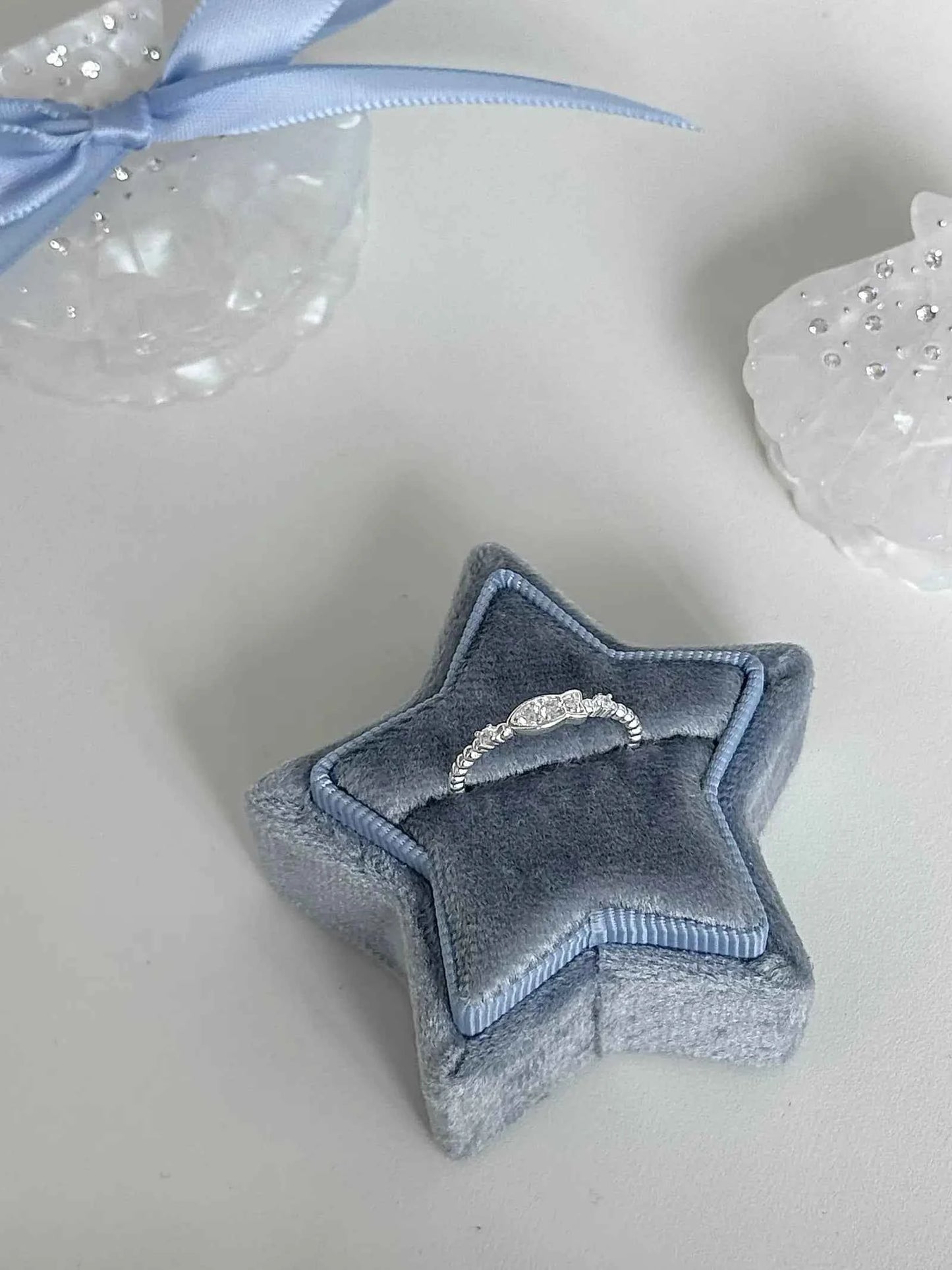 "South of France Holiday" S925 Sterling Silver Seashell and Starfish Bracelet with Fish and Star Ring - Summer, Unique, and Cool Chic