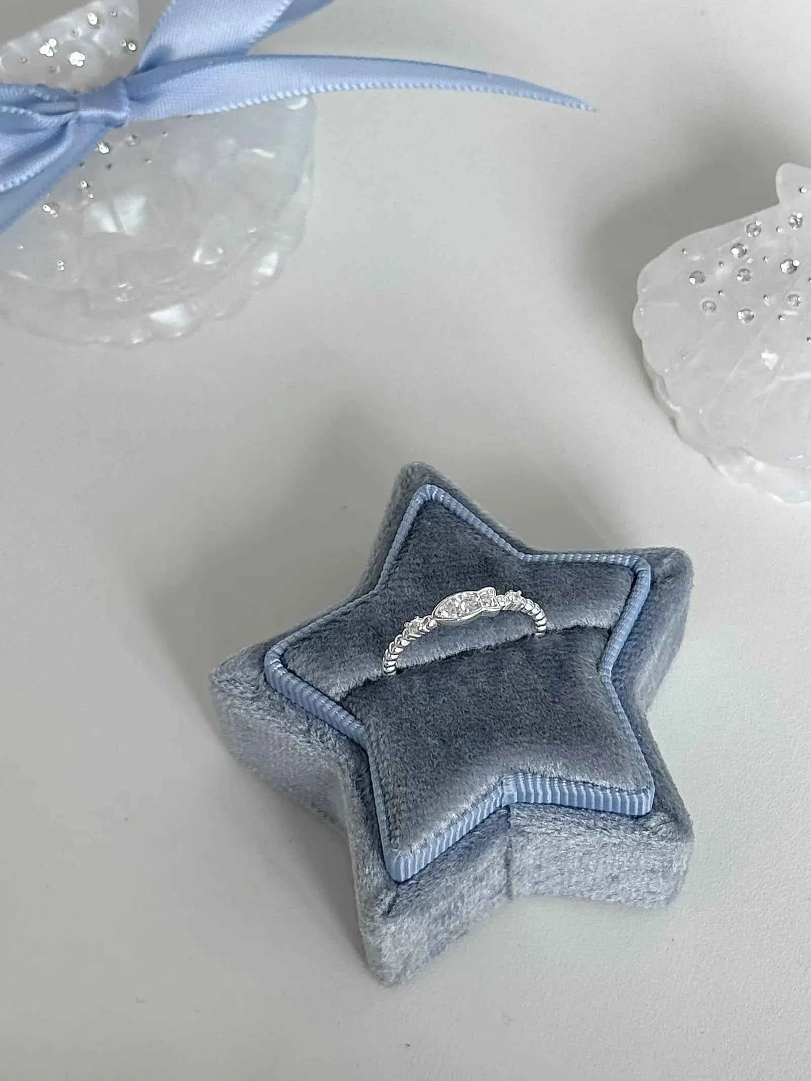 "South of France Holiday" S925 Sterling Silver Seashell and Starfish Bracelet with Fish and Star Ring - Summer, Unique, and Cool Chic