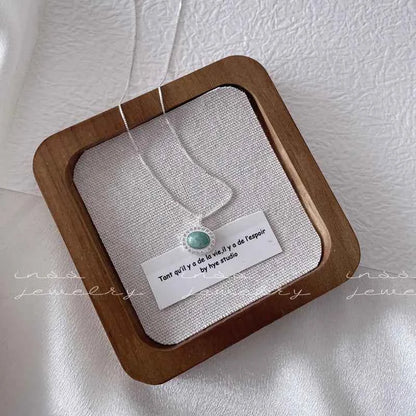"Summer View" 925 Sterling Silver Blue Gemstone Necklace - Fresh, Elegant, and Sophisticated