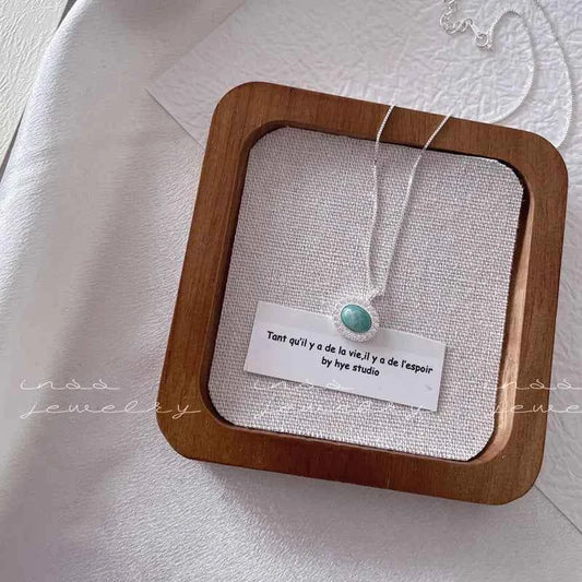 "Summer View" 925 Sterling Silver Blue Gemstone Necklace - Fresh, Elegant, and Sophisticated