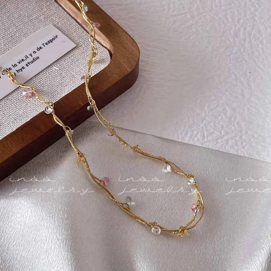 "Midsummer Starlight" Multi-Layer Adjustable Necklace - Sparkling, Elegant, and Versatile
