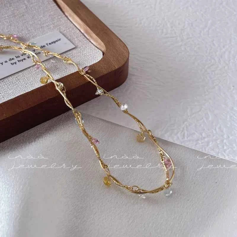 "Midsummer Starlight" Multi-Layer Adjustable Necklace - Sparkling, Elegant, and Versatile