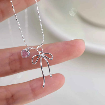 "Ballet Heart Moment" 925 Sterling Silver Necklace & Bracelet Set - Delicate, Elegant, and Unique