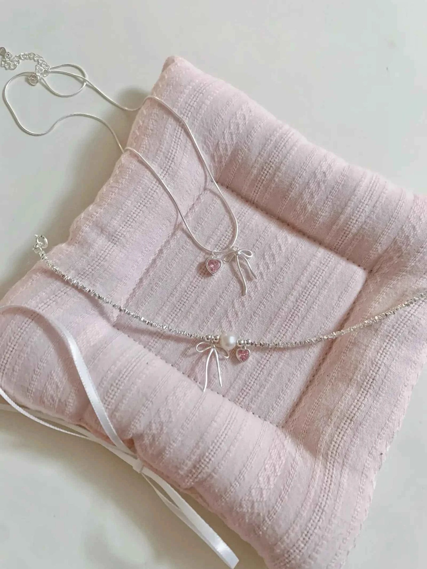 "Ballet Heart Moment" 925 Sterling Silver Necklace & Bracelet Set - Delicate, Elegant, and Unique