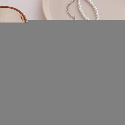 "Charming Pearl & Gold-Plated Bow" Necklace - Delicate, Sweet, and Versatile - SNSEASY