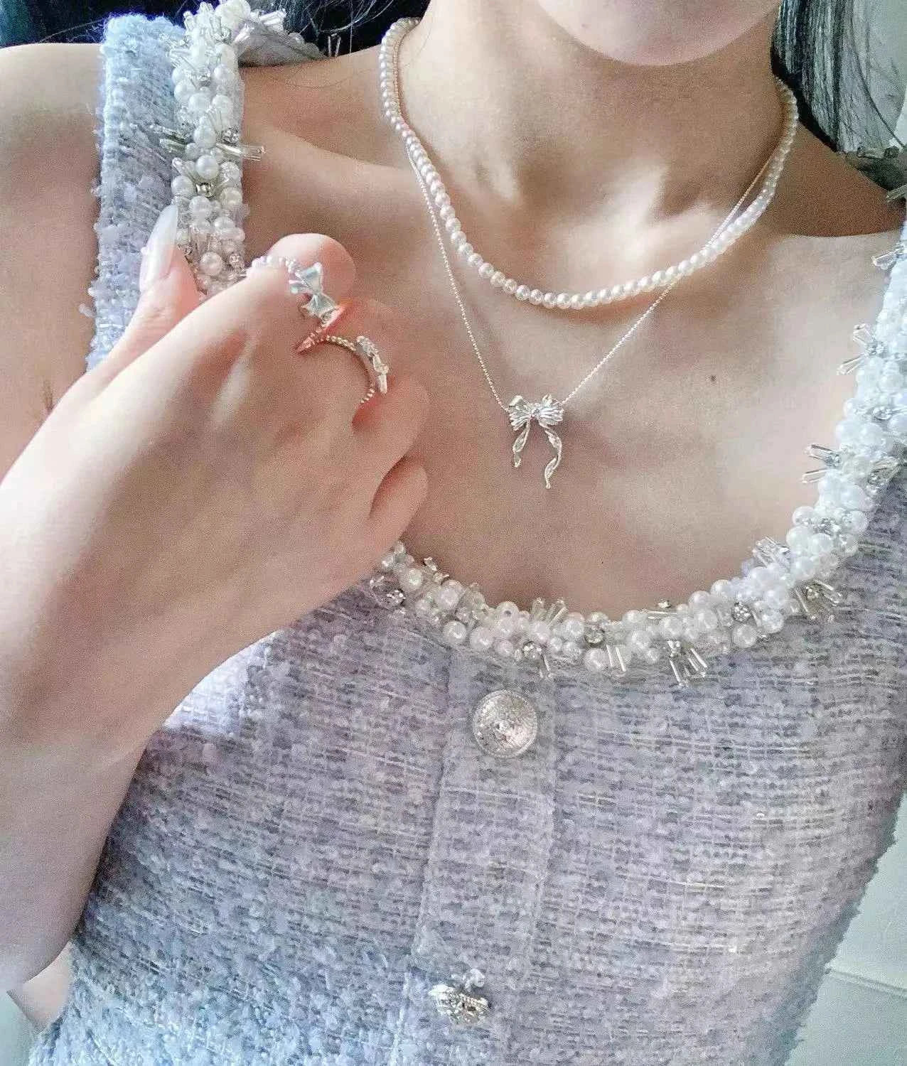 "Charming Bowknot" 925 Sterling Silver Necklace - Sweet, Elegant, and Timeless