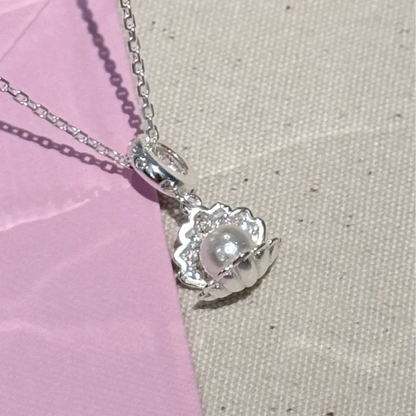 "Canghai Pearl" 925 Sterling Silver Shell Necklace - Elegant, Delicate, and Timeless - SNSEASY