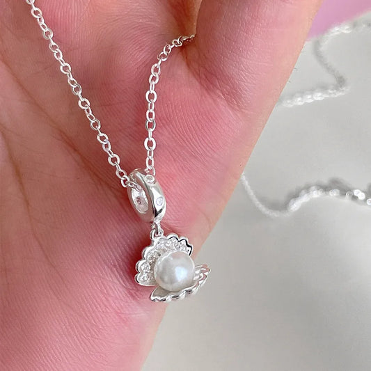 Canghai Pearl 925 Sterling Silver Shell Necklace &#8211; Elegant Delicate and Timeless 7