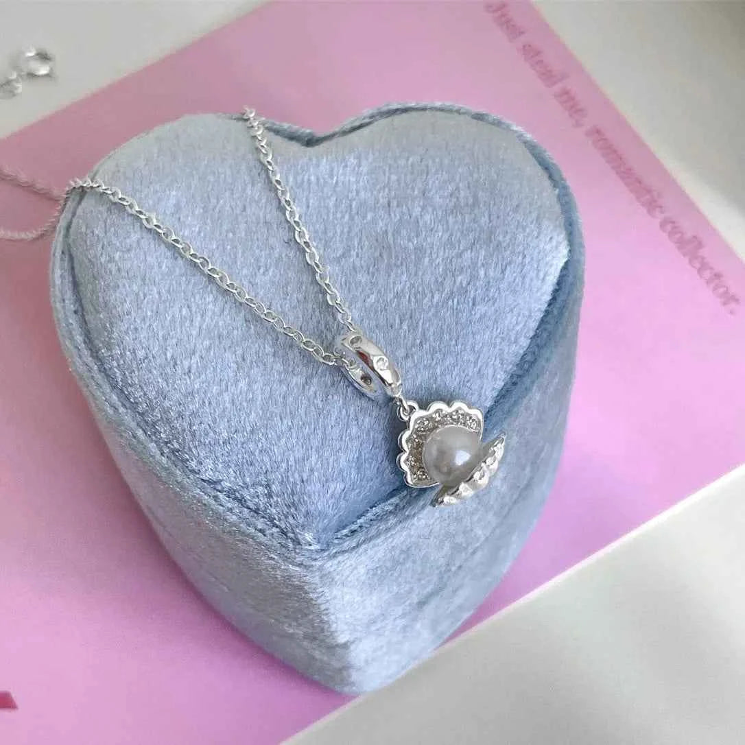 "Canghai Pearl" 925 Sterling Silver Shell Necklace - Elegant, Delicate, and Timeless