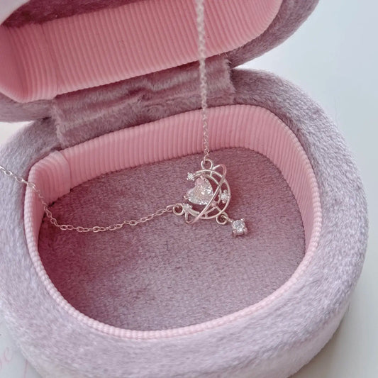Dreamy Star and Moon 999 Pure Silver Necklace with 5A Zircon &#8211; Elegant Sparkling and Unique 1